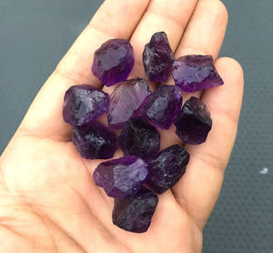 Handmade 10 Piece Set 18-20 MM <b>Amethyst</b> Rough Natural February Birthstone Gemstone <b>Raw</b> Size Loose Gemstones for Jewelry Making - Product Image 5