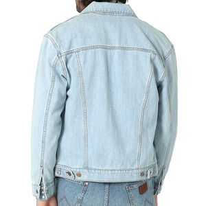 Vestes en jean pour hommes avec logo personnalisé, décontractées, couleur unie, boutons, manches longues, légères, respirantes pour l'hiver, service OEM disponible - Product Image 2