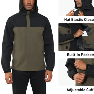 Chaquetas Softshell transpirables para hombre, ropa de invierno de secado rápido, chaquetas de diseño OEM, venta al por mayor, ropa de primavera para exteriores, chaquetas Softshell - Product Image 4