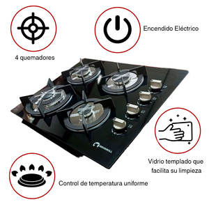 Fornello a 4 Fuochi Shorbull con Piano in Vetro Temperato, Alta Prestazione, Resistente, Fornitura Diretta OEM all'Ingrosso - Product Image 4