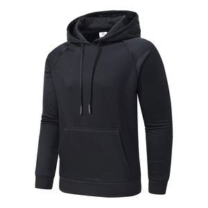 Sudaderas con capucha impermeables con estampado de algodón 100% personalizado de otoño para hombre, jersey de manga larga con cordón, chándal de bolsillo Kanga, deportivo informal - Product Image 1