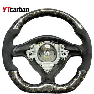 Volante Deportivo Personalizado YTcarbon para Seat Leon MK1 <span class=keywords><strong>Toledo</strong></span> con LED, Fibra <span class=keywords><strong>de</strong></span> Carbono Negra y Cuero Perforado - Product Image 3