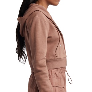 เสื้อฮู้ดดี้ผู้หญิงแบบสั่งทำพิเศษ ปักลายฉลาก ผ้าเฟรนช์เทอร์รี่ สไตล์สตรีทแวร์ ทรงบ็อกซี่ แบบครอป - Product Image 6