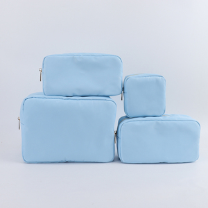 ชุดกระเป๋าเครื่องสำอางไนลอนสีพาสเทลสวยงามของ Keymay 4 ชิ้น กันน้ำ กระเป๋าเก็บของใช้ในห้องน้ำ ของขวัญเพื่อนเจ้าสาว กระเป๋าแบบกำหนดเอง - Product Image 4