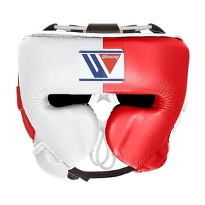 Protège-tête de boxe unisexe en cuir DUAL SPORT gagnant Protecteur de visage et de joues SI-HG-054 respirant de haute qualité - Product Image 3