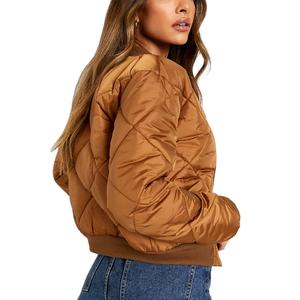 2025 nouvelle femme dames Style classique broderie Patch Bomber varsité veste fermeture éclair motard Vintage veste femmes Bomber vestes - Product Image 2