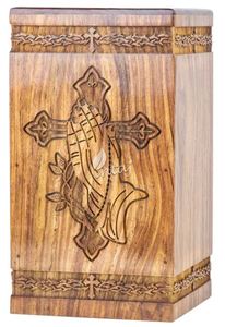 Handmade Rosewood Urn for Human Ashes Adult Personalized Wooden Box Urn Pet Urn for <b>Dogs</b> Cats Handcrafted by AYAANS - Product Image 3