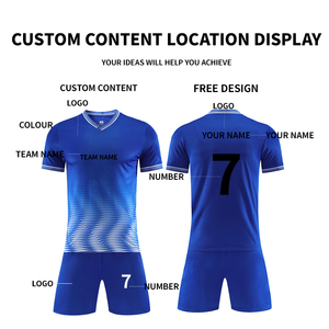 Conjunto de camisetas de fútbol personalizadas de alta calidad para hombre, corte automatizado, ropa de equipo de fútbol a la moda - Product Image 2
