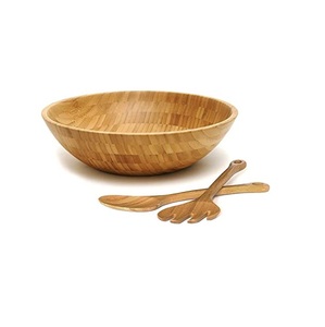 Wood Salad Bowl Set Eco Friendly Handmade Dinnerware Bowl Kitchenware <b>Wedding</b> Serving Bowl in Free Sample - Product Image 5