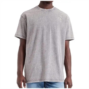 T-shirt pour homme T-shirts graphiques personnalisés pour hommes T-shirt lourd vintage de haute qualité délavé à l'acide T-shirt unisexe surdimensionné - Product Image 3