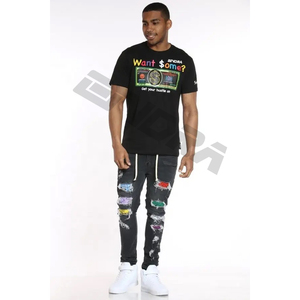 OEM precio de fábrica camisetas personalizadas 100% algodón logotipo personalizado impresión hombres Unisex camisetas de gran tamaño fabricante en Pakistán - Product Image 1