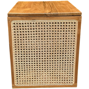 <b>Basket</b> Laundry Wooden Rattan <b>Square</b> Isabela - Product Image 1