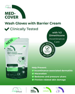 Med-Cover Fraganced Non-Woven Fabric Adult Bed Bath <b>Wash</b> <b>Mitts</b>-Eco-Friendly Microwaveable Rinse-Free Incontinence Care - Product Image 2