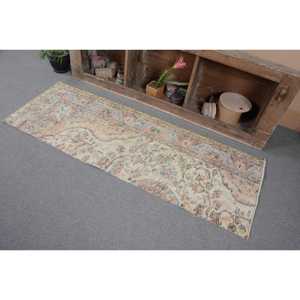 Tapis Vintage Turc Beige Bleu Classique Grande Surface 220X620 ft Laine Latex Support Abstrait Motif Rectangle Couloir Tapis De Chambre - Product Image 3