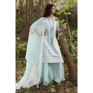 Traje de 3 Piezas para Mujer con Lentejuelas Bordadas y Dupatta de Chifón PM-62024 - Product Image 5