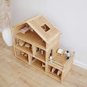 <b>Top</b> Selling Handcrafted Rattan Dollhouse Kids Toys From Safe-Child Materials Perfect for <b>Birthday</b> and Decor Your Children Room - Product Image 6