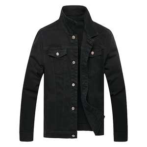 Nouvelle mode de veste en jean couleur unie décontractée pour hommes vestes en jean du Pakistan veste en jean personnalisée pour hommes Service OEM - Product Image 1