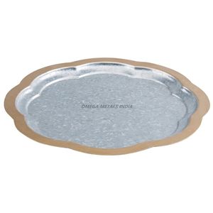 Top Trending Decorative Serving <b>Tray</b> in Gleaming <b>Gold</b> Oval Design with Elegant Handles Perfect for Upscale Entertaining - Product Image 5