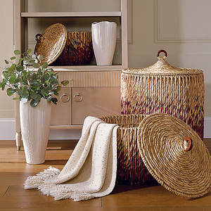 ตะกร้าใส่ของผักตบชวาพร้อมฝาปิดดีไซน์ใหม่เป็นมิตรต่อสิ่งแวดล้อม - Product Image 5