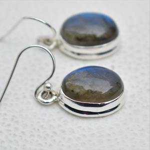 Pendientes de piedras preciosas de labradorita de la mejor calidad de la India, pendientes de plata de ley sólida 925 para mujer, Pendientes colgantes, joyería de plata - Product Image 3