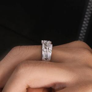 Trendy GRA Certified VVS Moissanite Diamond 925 Sterling Silver <b>Crosses</b> Stylish Ring For <b>Men</b> Luxury Fashion At Best Price - Product Image 5