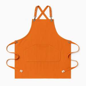 Delantal de Cocina de Lona y Cuero al por Mayor con Bolsillos, Logotipo Personalizado Disponible, Unisex, para Uso en Restaurantes y Bares - Product Image 2