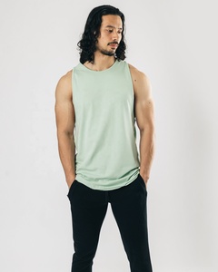 เสื้อกล้าม100% เข้ารูปกล้ามเนื้อแขนกุดผ้าฝ้ายคุณภาพสูงสำหรับผู้ชายเสื้อแขนกุด - Product Image 6