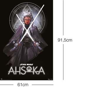 Póster de Anime de Star Wars: Ahsoka Tano con Espadas Láseres, con la Ahsoka de la Serie Ahsoka - Product Image 2