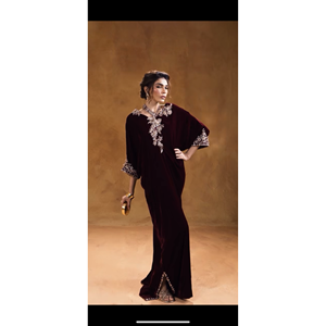 ชุดจาลาบียะห์ปักลายกำมะหยี่สุดหรู ดีไซน์แฮนด์เมด สำหรับการแต่งกายที่เรียบร้อยและมีสไตล์ ทรงเข้ารูปพร้อมระดับเอวตามธรรมชาติ - Product Image 3