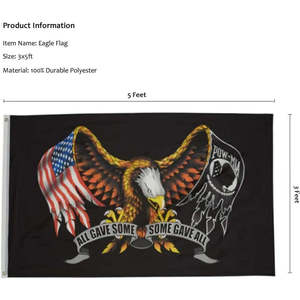 แพ็ค 2 ชิ้น ธงอินทรีพาวเมีย ขนาด 3x5 ฟุต สำหรับใช้งานกลางแจ้ง - ธง "ทุกคนให้สิ่งที่มี" ธง "บางคนให้ทั้งหมด" - Product Image 4