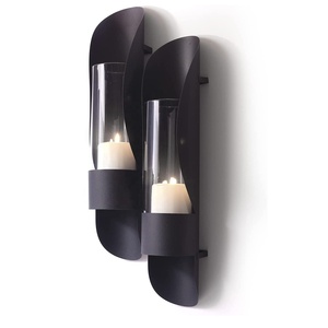 Top Leading Design Moderne Métal Intérieur Mural Suspendu Bougeoir Noir Couleur INS Inspiré Décoratif Décoration de La Maison - Product Image 6