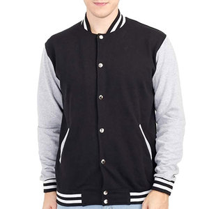 Veste universitaire en toile polaire de haute qualité pour homme avec col montant, logo personnalisé, respirante, élégante, streetwear pour l'hiver - Product Image 1