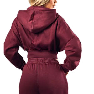 เสื้อฮู้ดผ้าฝ้ายถักแบบสวมหัวสำหรับผู้หญิงเสื้อถักแบบลำลองพิมพ์โลโก้ได้ตามต้องการฤดูหนาว - Product Image 6