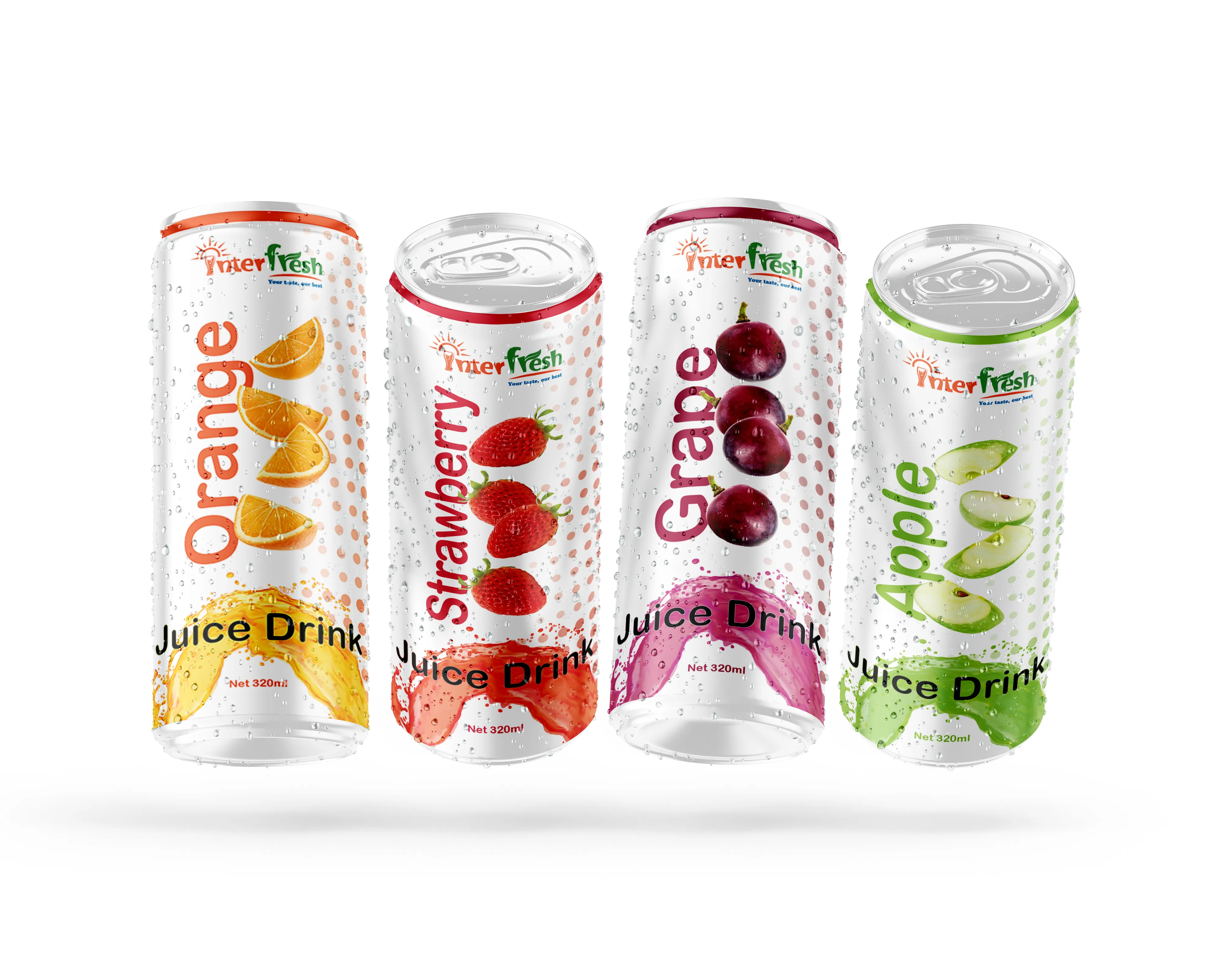 Minuman jus buah tropis 330ml intersegar sampel gratis penjualan terbaik, Label pribadi grosir (OEM, ODM)