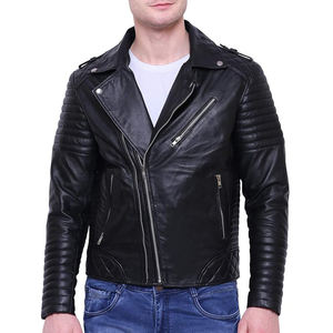 Chaqueta de Cuero de Primera Calidad para Hombre, con Bolsillos con Cremallera, Transpirable, Precio de Mayoreo, Ligera y Elegante - Product Image 1