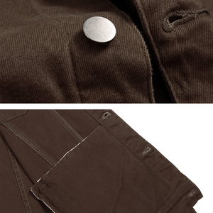 OEM Custom Denim Jacket Manufacturers Custom High Quality Cotton Washed Vintage casual <b>Button</b> <b>Jean</b> Denim Jacket Men - Product Image 5