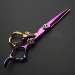 Ciseaux de barbier durables en acier inoxydable à poignée de dragon pour la coupe et le coiffage de salon avec bords de lame tranchants - Product Image 3