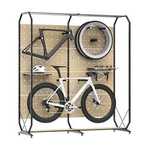 K1 - 180F6 (A) Elegantes soluciones de almacenamiento con elegantes estantes de almacenamiento de bicicletas y unidades de exhibición