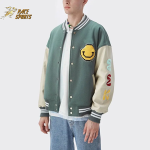 Venta al por mayor chaqueta de béisbol de los hombres de primera calidad de alta calidad de lana personalizada Chenille parches bordados Venta caliente con capucha tela nueva - Product Image 3