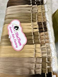 Materias primas Normal cinta en la extensión del pelo con 100% cutícula alineada humano de Vietnam precio al por mayor del pelo - Product Image 2