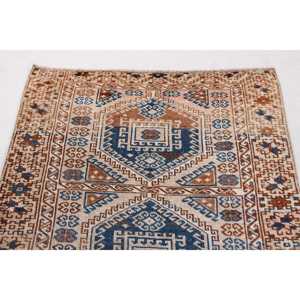 พรมวิ่งสไตล์ตุรกี ขนาด 0.3x8.9 ฟุต (9x271 ซม.) สีน้ำเงินวินเทจ ลายตะวันตกเฉียงใต้ - Product Image 5