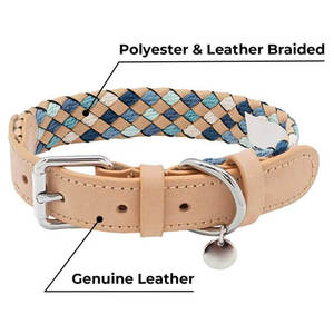 Collier pour chien en cuir avec boucle sécurisée, réglable et confortable, pour une utilisation en intérieur et en extérieur - Product Image 5