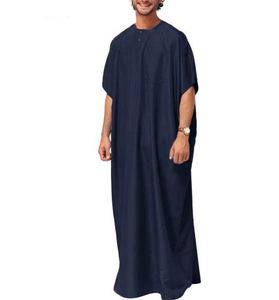 Vêtements islamiques à manches courtes Caftan Jubah Abaya Jalabya Ethnique Arabe Thobe Jalaba Maxi Musulman Longue Robe Homme Élégant - Product Image 4