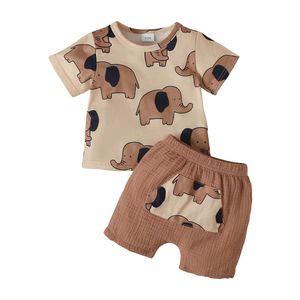 <strong>Boys</strong> Suit Cartoon Animal Shorts &amp; Short Sleeves T-shirt Two-piece <strong>Boys</strong> <strong>Clothing</strong> Sets Years Wholesale Children's <strong>Clothing</strong> Factory - Product Image 1