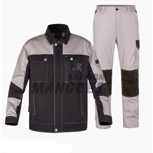 Uniformes de trabajo de algodón 100%-Conjunto de traje de carga para taller Hombres-Chaqueta de trabajo duradera Pantalones de trabajo con múltiples bolsillos Construcción de soldadura - Product Image 6