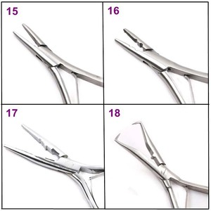 Alicates para Extensiones de Cabello de Acero Inoxidable, Plateados, Multifuncionales, de Punta Plana con Dientes, Herramientas para Remover Extensiones de Cabello de Queratina - Product Image 5