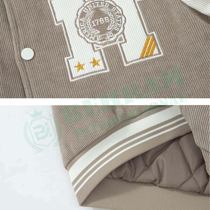 Men's Lightweight Canvas Varsity <b>Jacket</b> College Letterman Baseball Bomber Hood Fashionable Casual Style <b>Patch</b> Manufacturer - Product Image 3