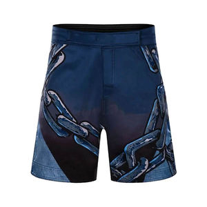 Pantalones Cortos de MMA para Hombre, 100% Spandex/Poliéster, Logotipo Frontal Personalizable, Transpirables, de Secado Rápido, para Uso en Exteriores, Kimono de BJJ en Oferta - Product Image 1