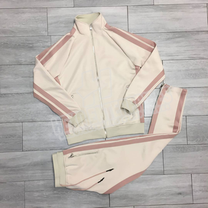 Chándal deportivo de diseño de fábrica, diseño personalizado, pantalones de chándal con cremallera de algodón 100% y conjuntos de chaqueta, chándal para correr - Product Image 2
