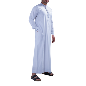 2024 dernière Collection hommes élégant grande taille traditionnel arabe Jubba Thobes vente chaude Polyester à la main respirant musulman - Product Image 1